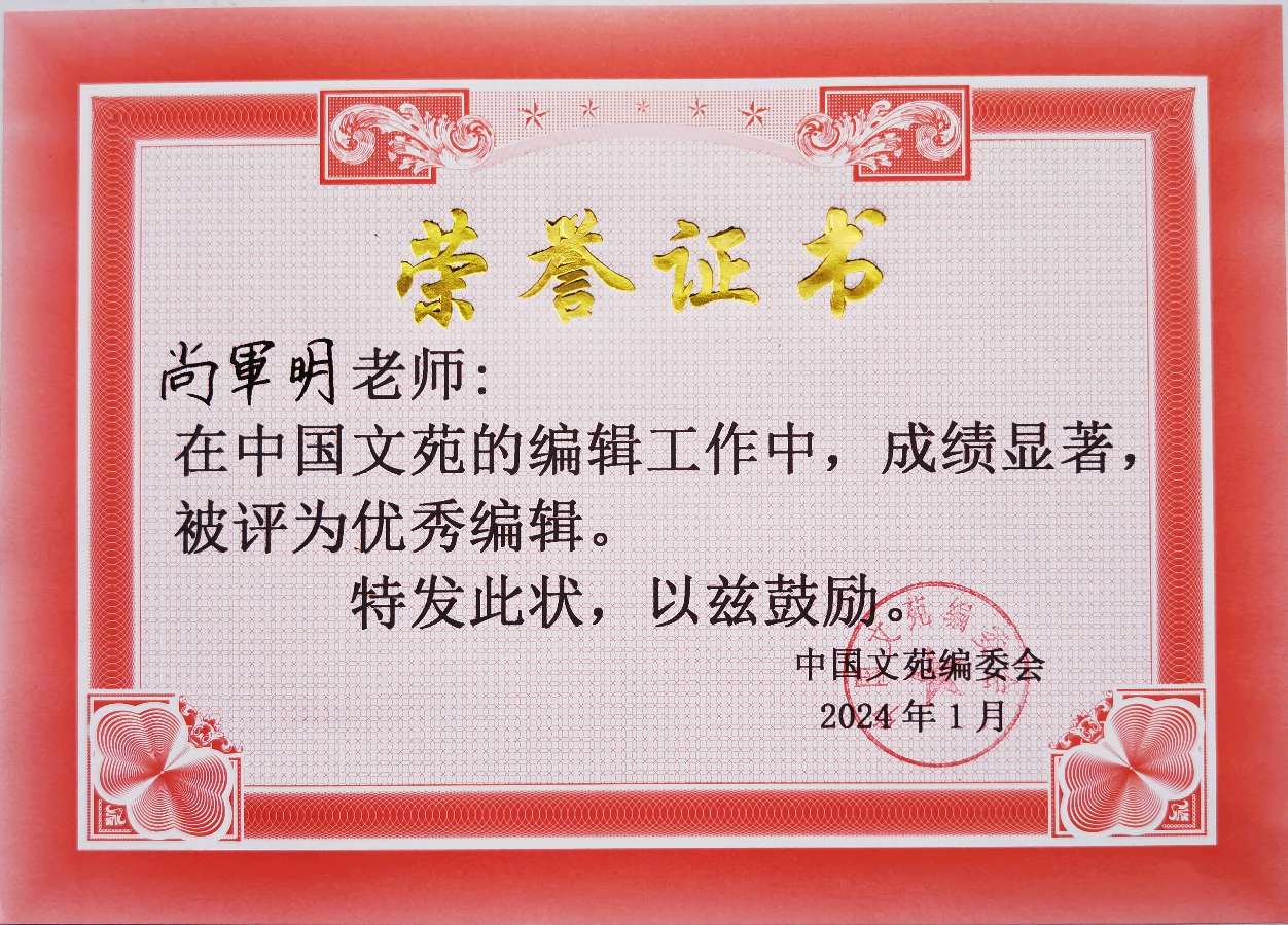 《中国文苑》表彰通知（图15）
