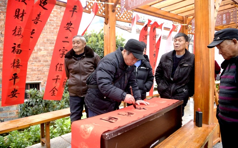 湖北武穴市美术家协会组织10名书法家赴省级乡村振兴示范村苏垴社区书写春联迎新春（图9）