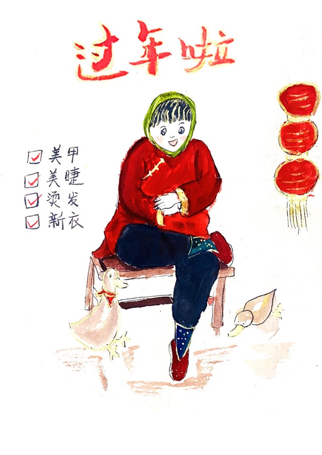 青年画家赵静用画笔画民俗文化年俗和故事（图9）