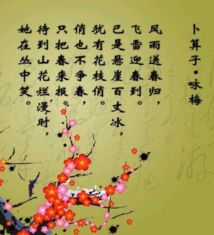 【伟人名词】毛泽东《卜算子.咏梅》诵读/清山 张丽 等十人风格各异 各有千秋 制作/雨杉【花雨馨声】第562期（图3）