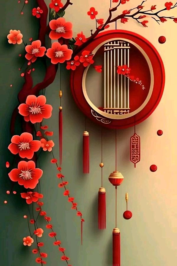 东方书剑的《山花子•喜度龙年春节》