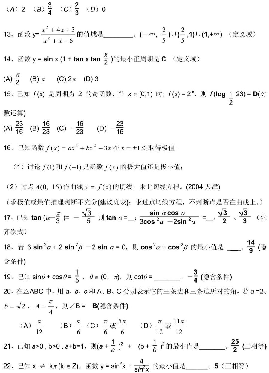 高中数学分类解题方法（图14）