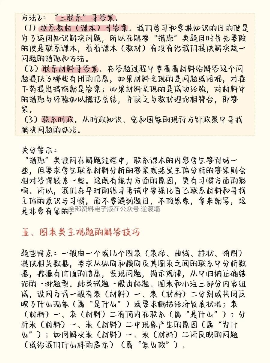 高中政治多考20分的答题技巧（图4）