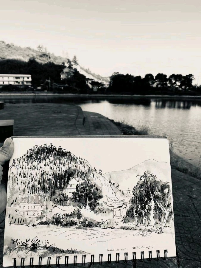 何朝晖的武穴农村山水画（图2）