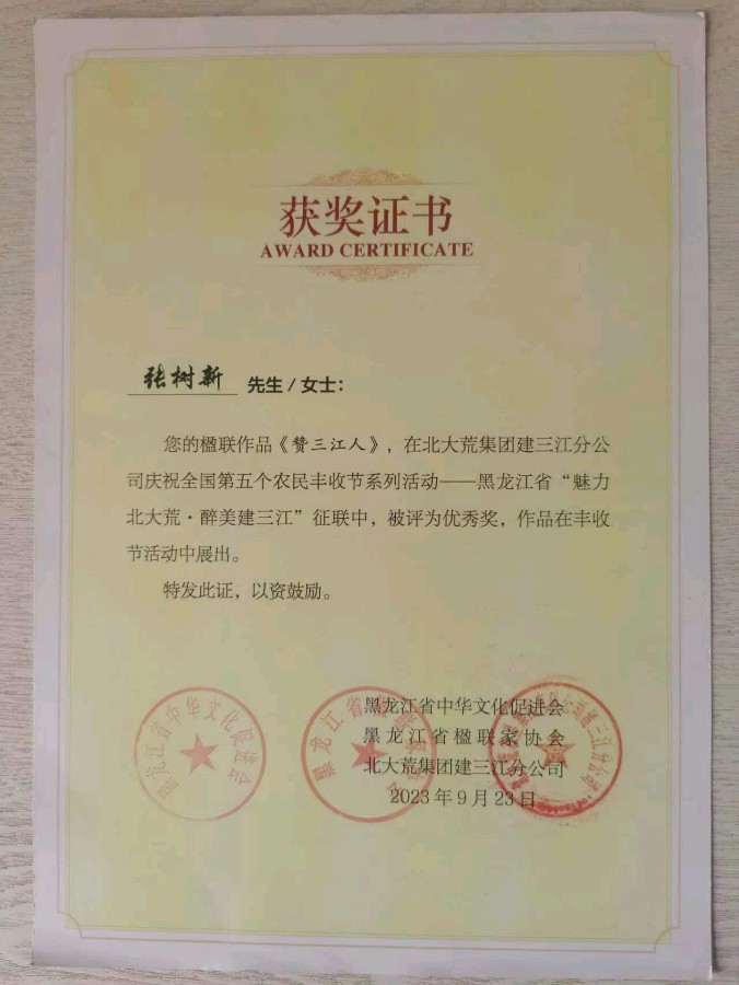 张树新获奖作品选‖巴彦诗词楹联协会【705】（图9）