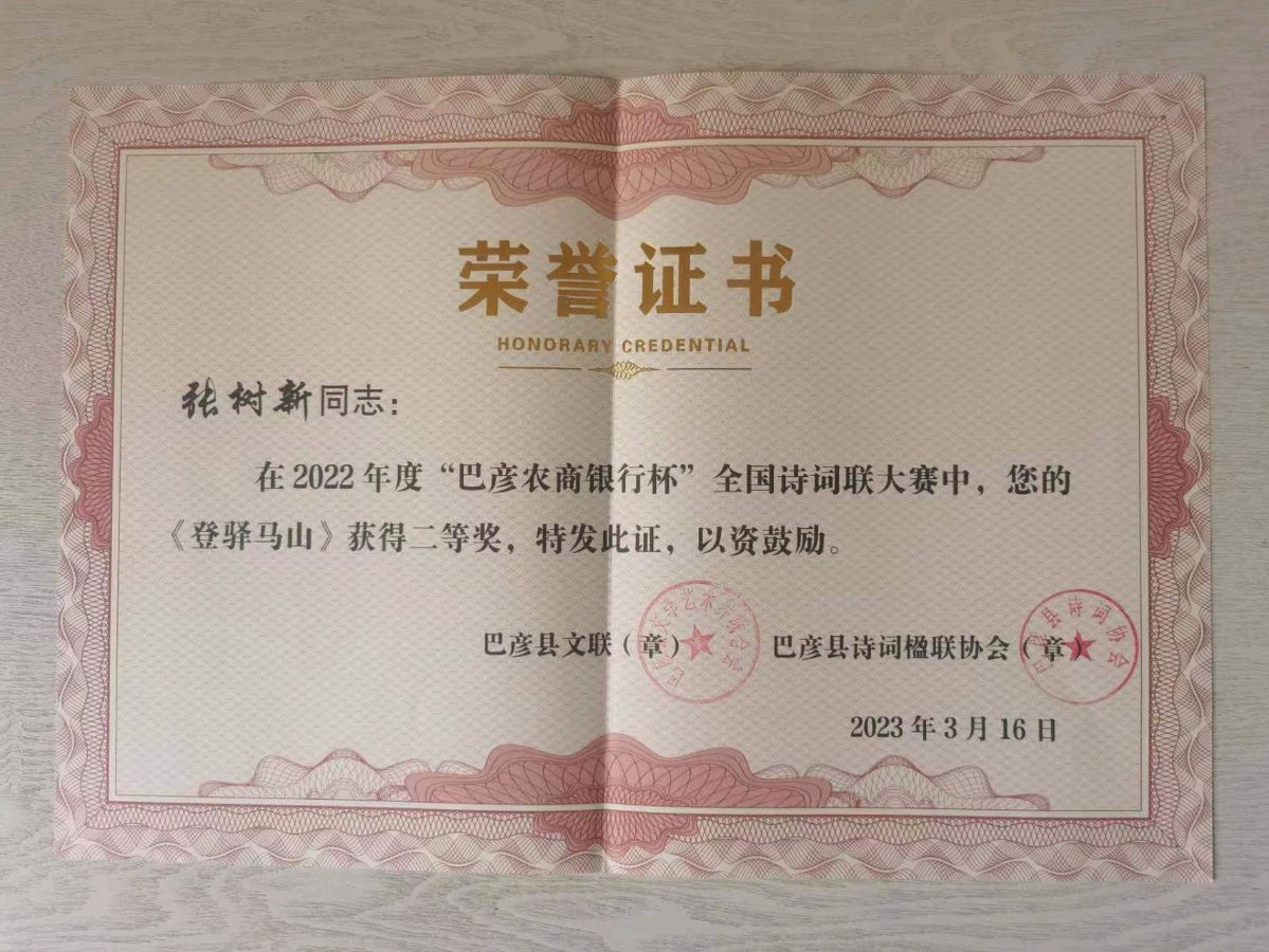 张树新获奖作品选‖巴彦诗词楹联协会【705】（图7）
