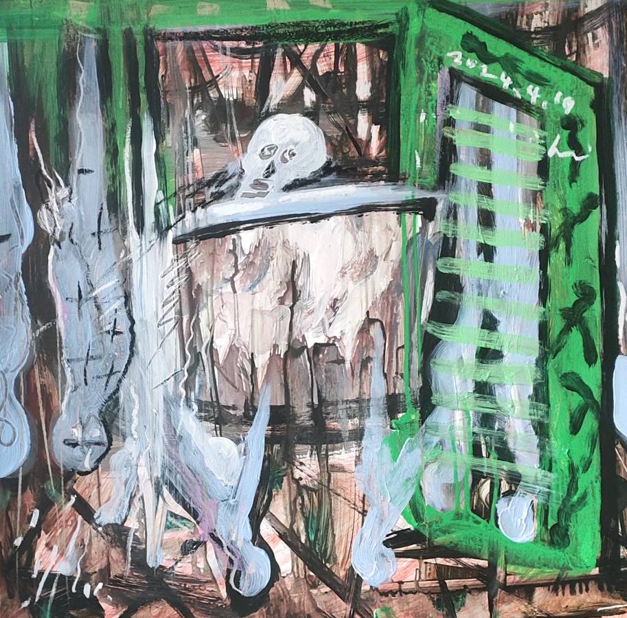 老菩提朗诵当代资深诗人黑马建雄，知名画家、诗人尹航作品《青春少年》（图6）