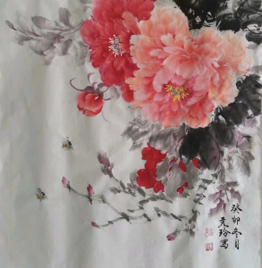国色天香写雅韵墨随心走唱大风一著名画家高秀玲作品欣赏（图12）