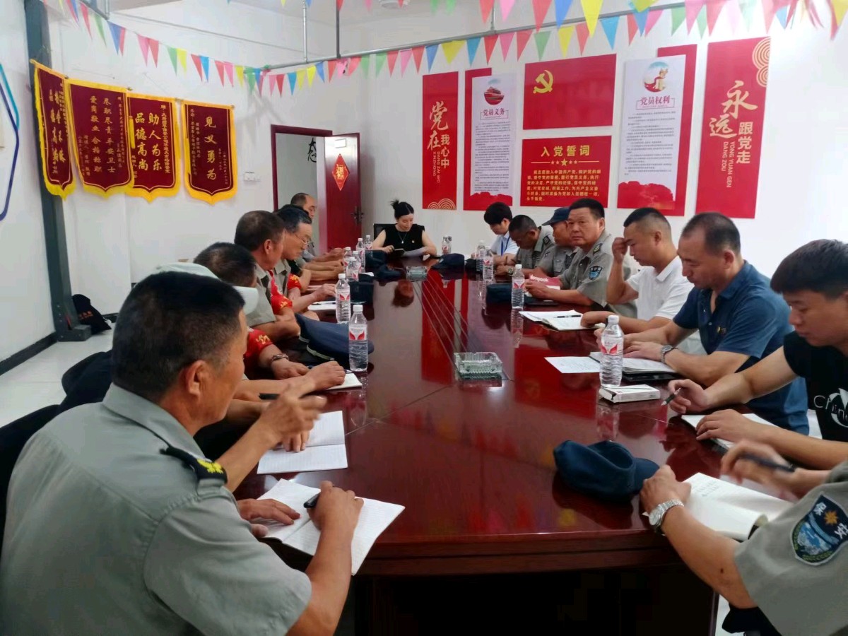 【中國新聞詩雯網】界首市大唐顺平保安服务公司党支部召开支委组织庆“七一”专题学习，（图6）