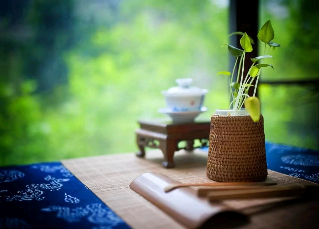 包美荣的《 七律 . 书窗尽含盛夏景》