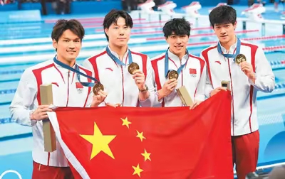 七律·贺巴黎奥运会男子4X100米混合泳中国队夺冠（文/邹晓华）……莲叶之珠文学社（图4）