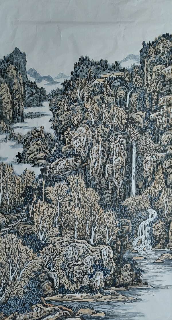 陕南汉中王春贵草书和山水画作品欣赏（图5）