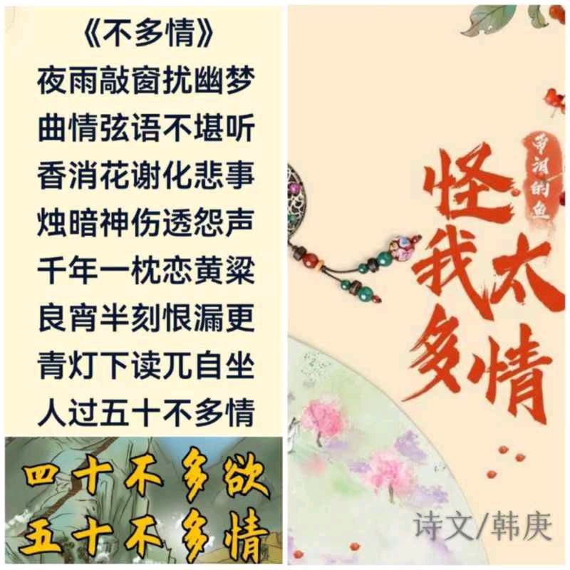 韩庚的《不多情》