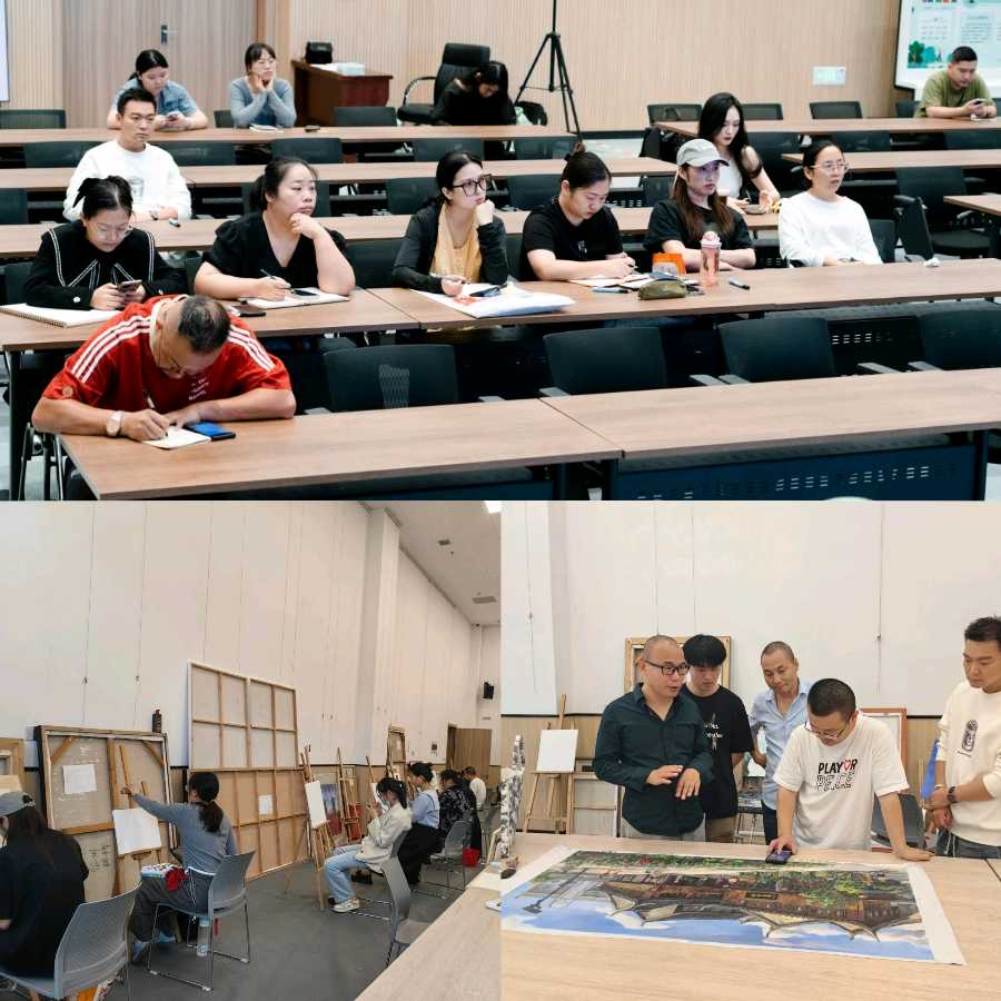 民进携手多部门 艺术点亮路桥——路桥区支部国展西画初级班启航(图4)