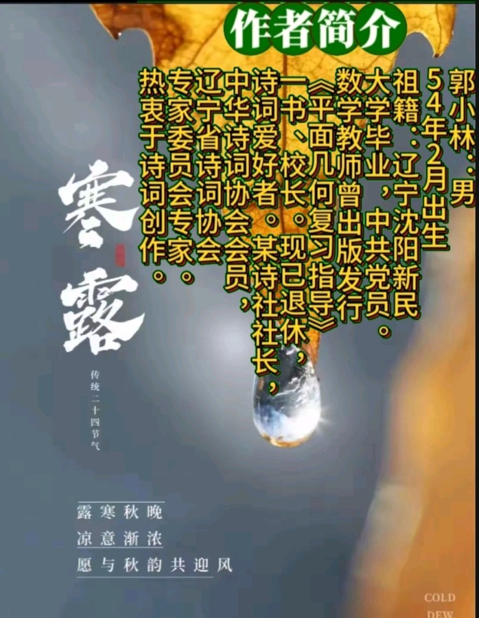《现代诗人郭小林现代古诗七律》作者:郭小林 [中国现代诗歌文化传媒]（图9）