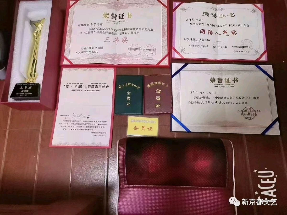 作者：唐奇芳《第六届中国百诗百联大赛入编作品！~鹧鸪天·上春山感怀家乡新貌》12272期~新京都文艺（图2）