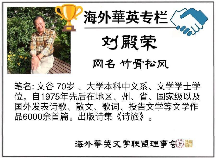【诺贝尔诗葩】双语诗《我在看 我在想》(外两首) 文/刘殿荣(中国) 英译/银杏(美国) 朗诵/薇薇(中国香港)(图3)