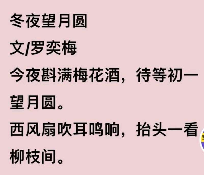 冬夜望月圆-文/罗奕梅-西银/北京头条（图2）