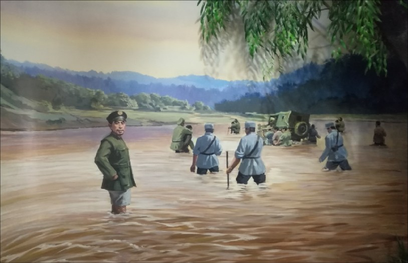 曾少怀 周恩来赤脚淌过河(中华新韵)（图3）