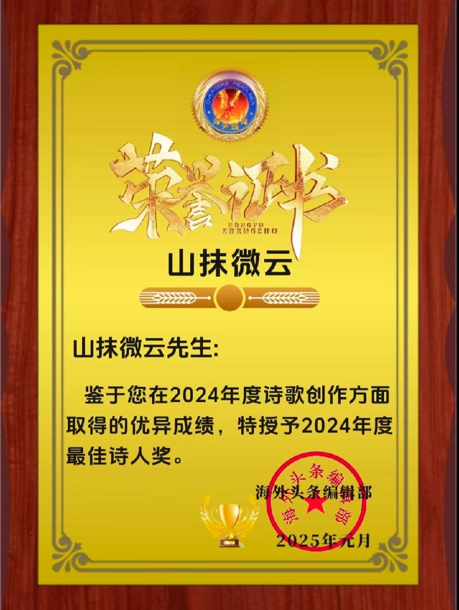 海外头条红榜｜2024年｜海外诗歌联谊会｜海外头条（图7）