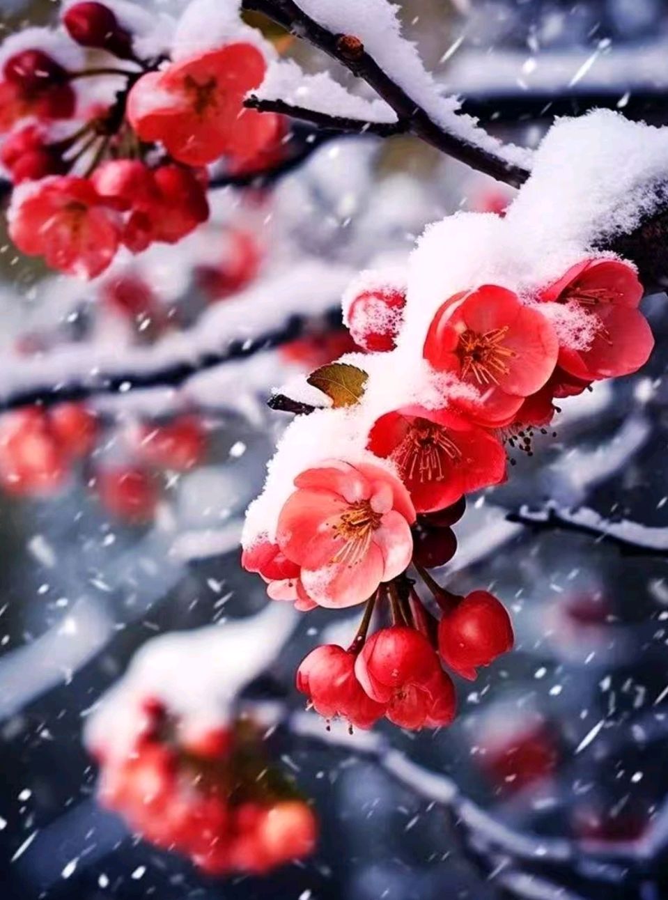 中华红旗国际诗社~北京头条~【雪梅迎春】两首·作者/天外来客黄洪伟·主播/美美（图3）