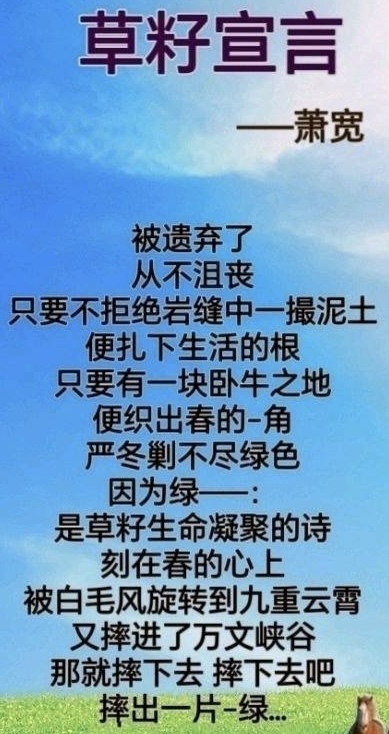 “草籽愚公”高宝忠老师第6694/6695/6696/6697/6698次朗诵萧宽的代表作《草籽精神》（图7）