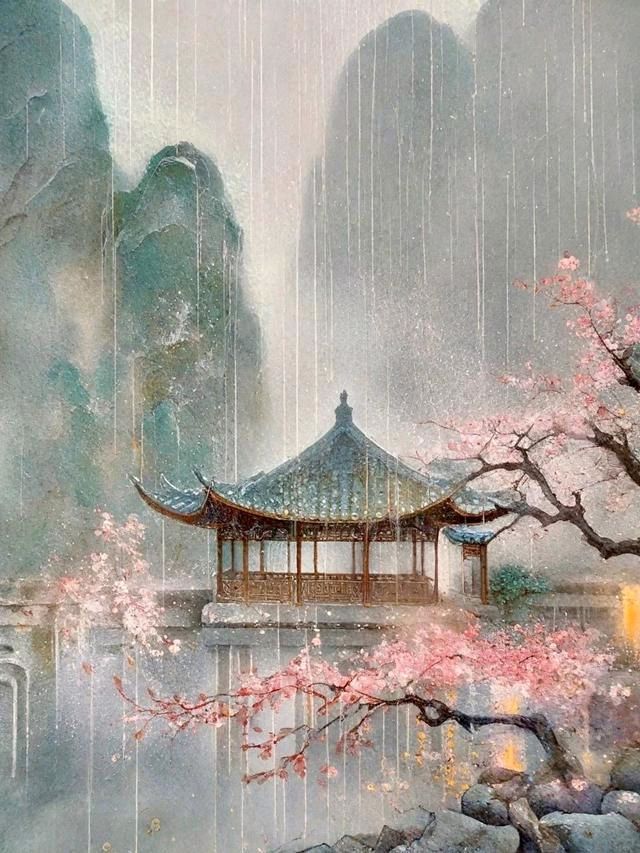 蝶恋花•春雨//渔城山翁
