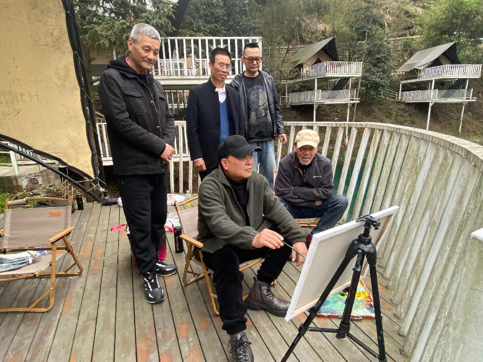 浓墨重彩绘沙坪——长沙常德怀化三地画家桃源沙坪采风行（图3）