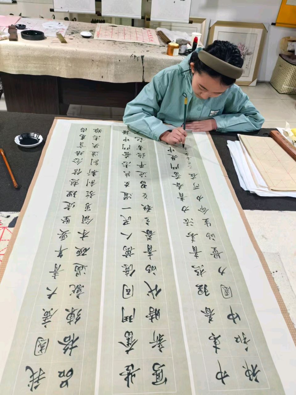 搜狐视频，13岁小会员吴门八雅书画院内蒙古张一丹！太厉害了！吴门八雅书画院书画培训班欢迎你！（图2）