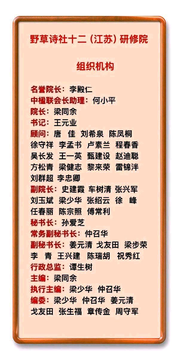 中国楹联野草诗社十二(江苏)研修院095期微刊《梅花独自暗香浮》(图82)