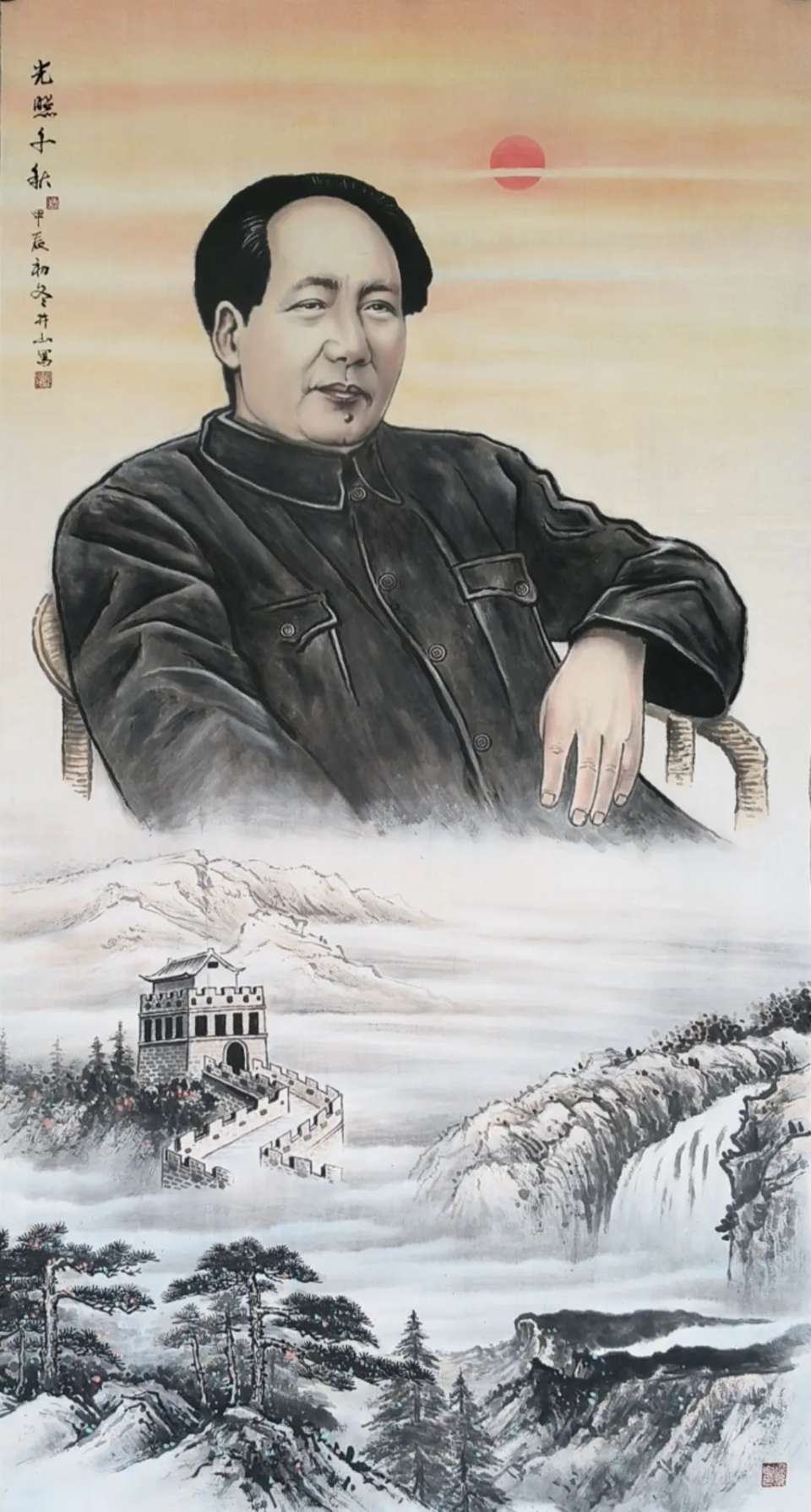 徐州书画名家，江苏徐州粱景山吴门八雅书画院名誉院长作品，祝贺吴门八雅书画院2023-2025年连续3年被全网评为中国最有实力最有影响力的书画院！全国50个分院(（图3）