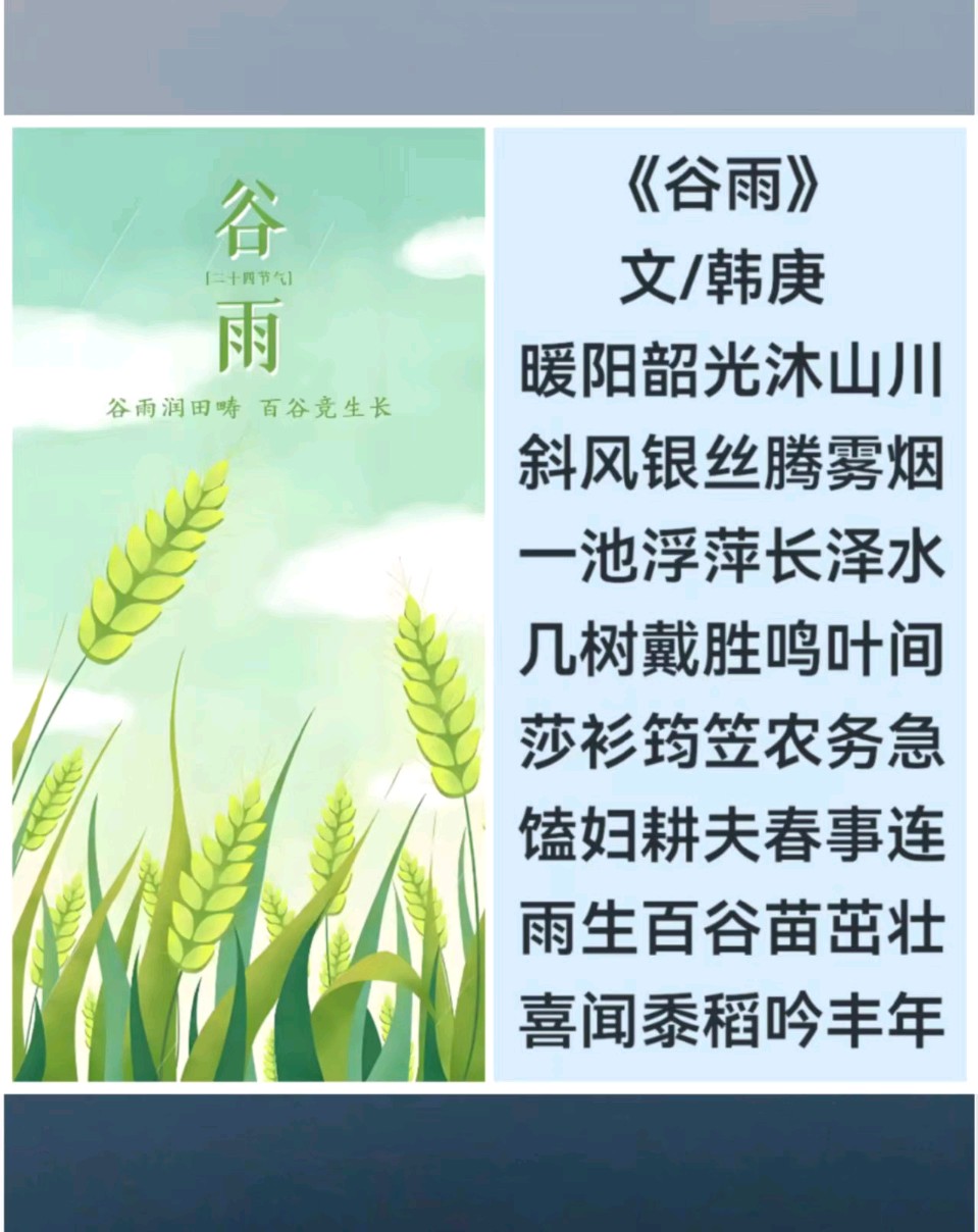 韩庚的《谷雨》