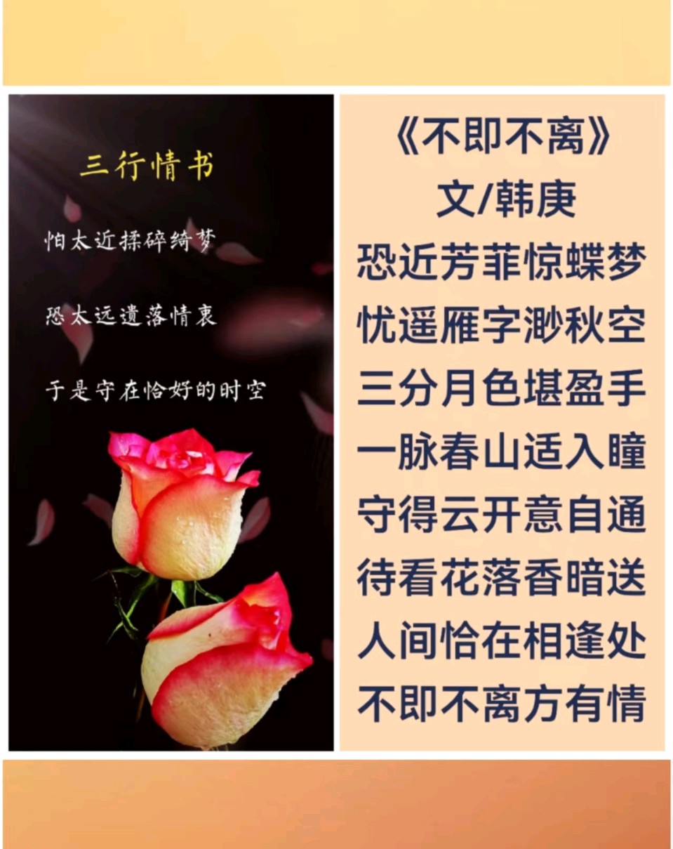 韩庚的《不即不离》