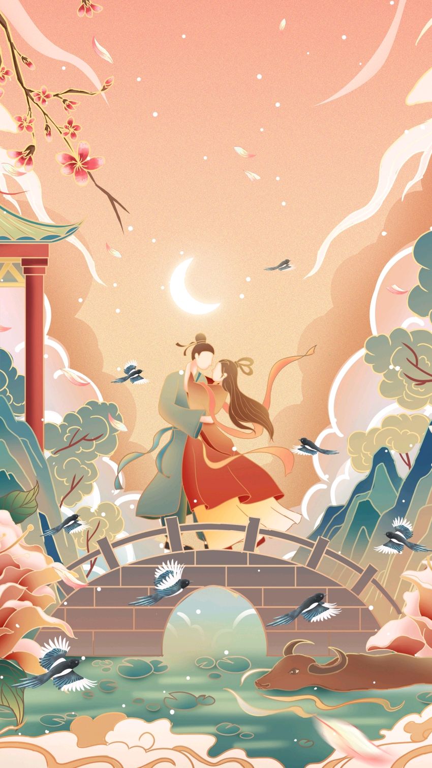 七律-七夕鹊桥会闲笔～诗◑杨景儒（图15）