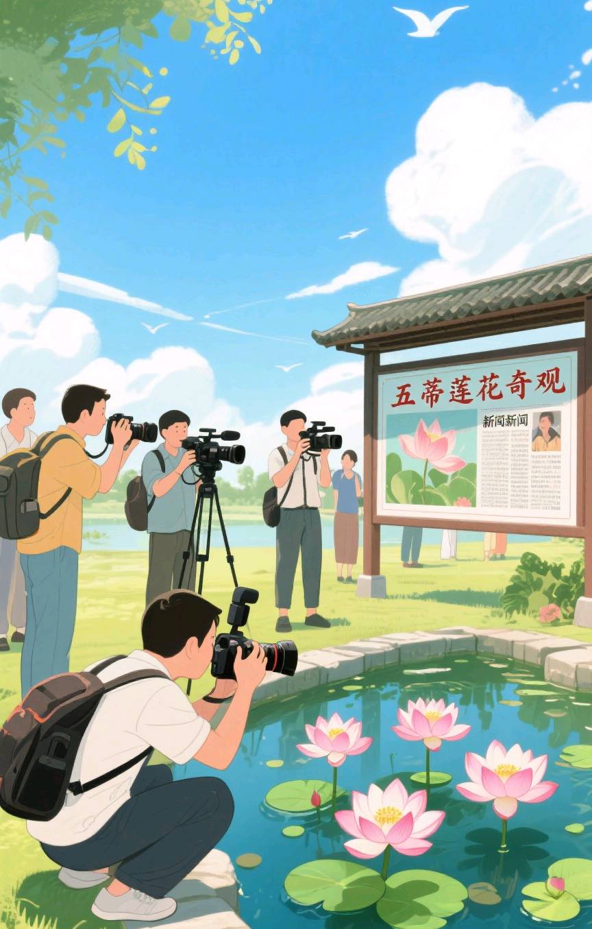 【荣耀中国】辘轳体•五蒂莲花共争鲜（新韵）文/郑占荣（河北）（图4）