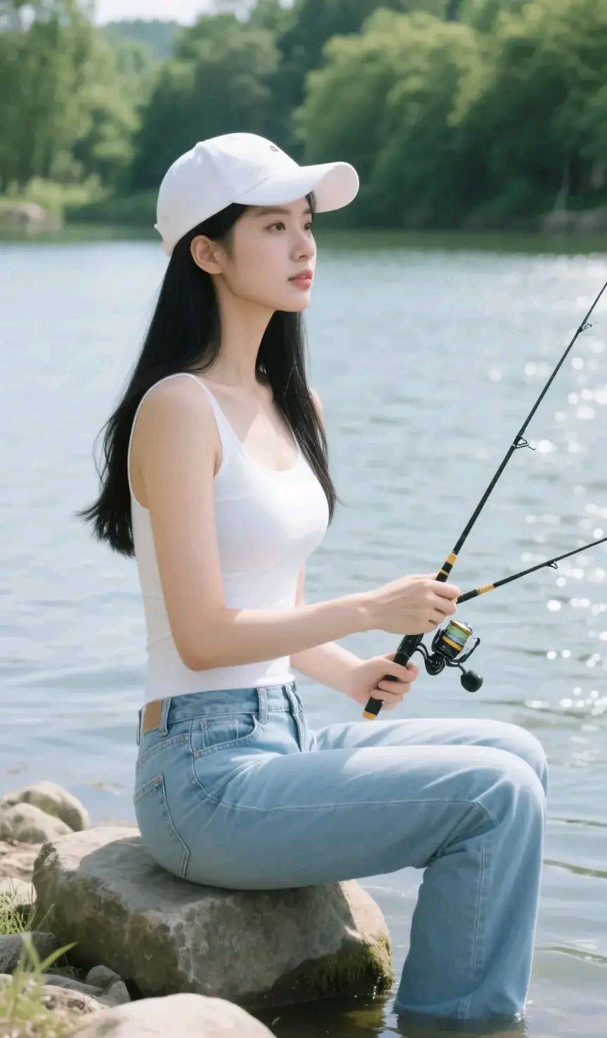 【荣耀中国】辘轳体•少妇中秋垂钓忙（新韵）文/郑占荣（河北）（图3）