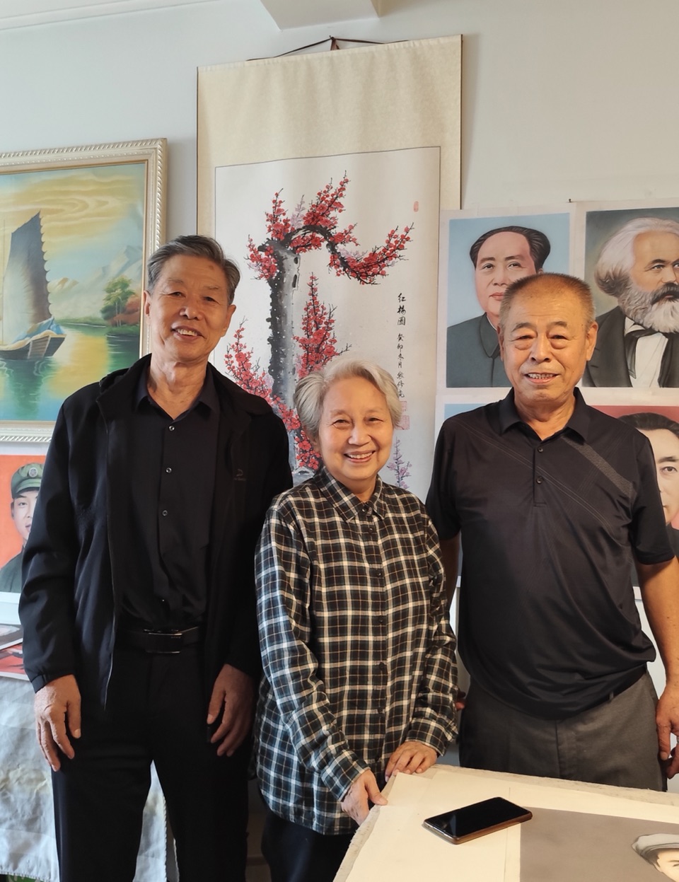【新诗大观】邢台举办“庆国庆迎中秋”书画雅集 八旬“献花姑娘”王光如与特型演员陈钊共忆流金岁月||供稿/张海霞（图4）