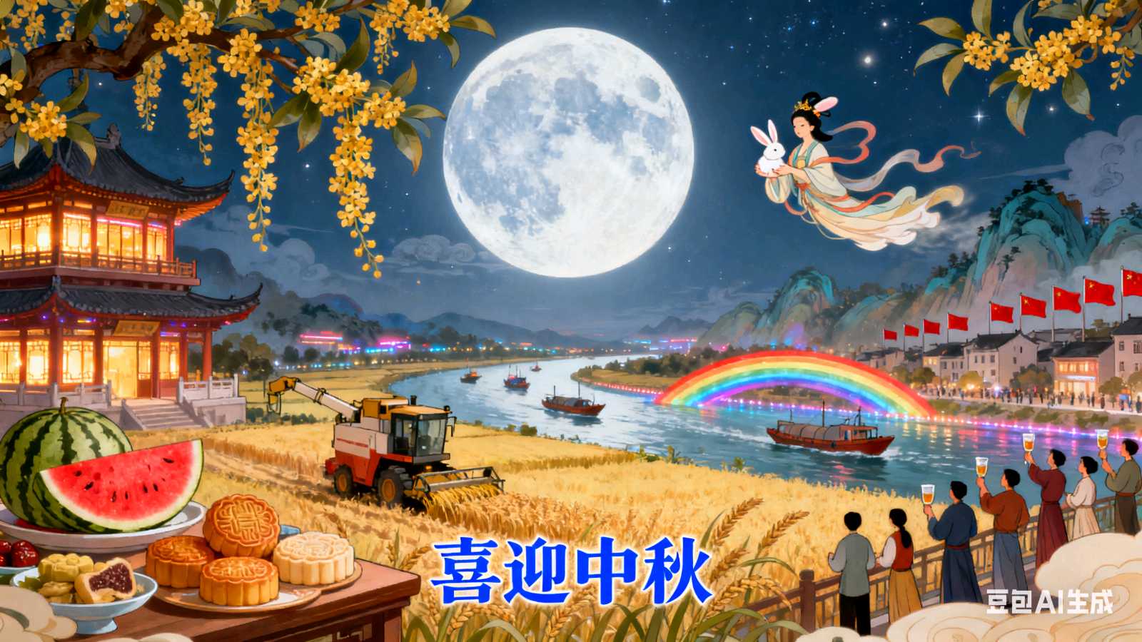 【荣耀中国】七绝.《贺中秋》 丰茂春作.山东（图6）