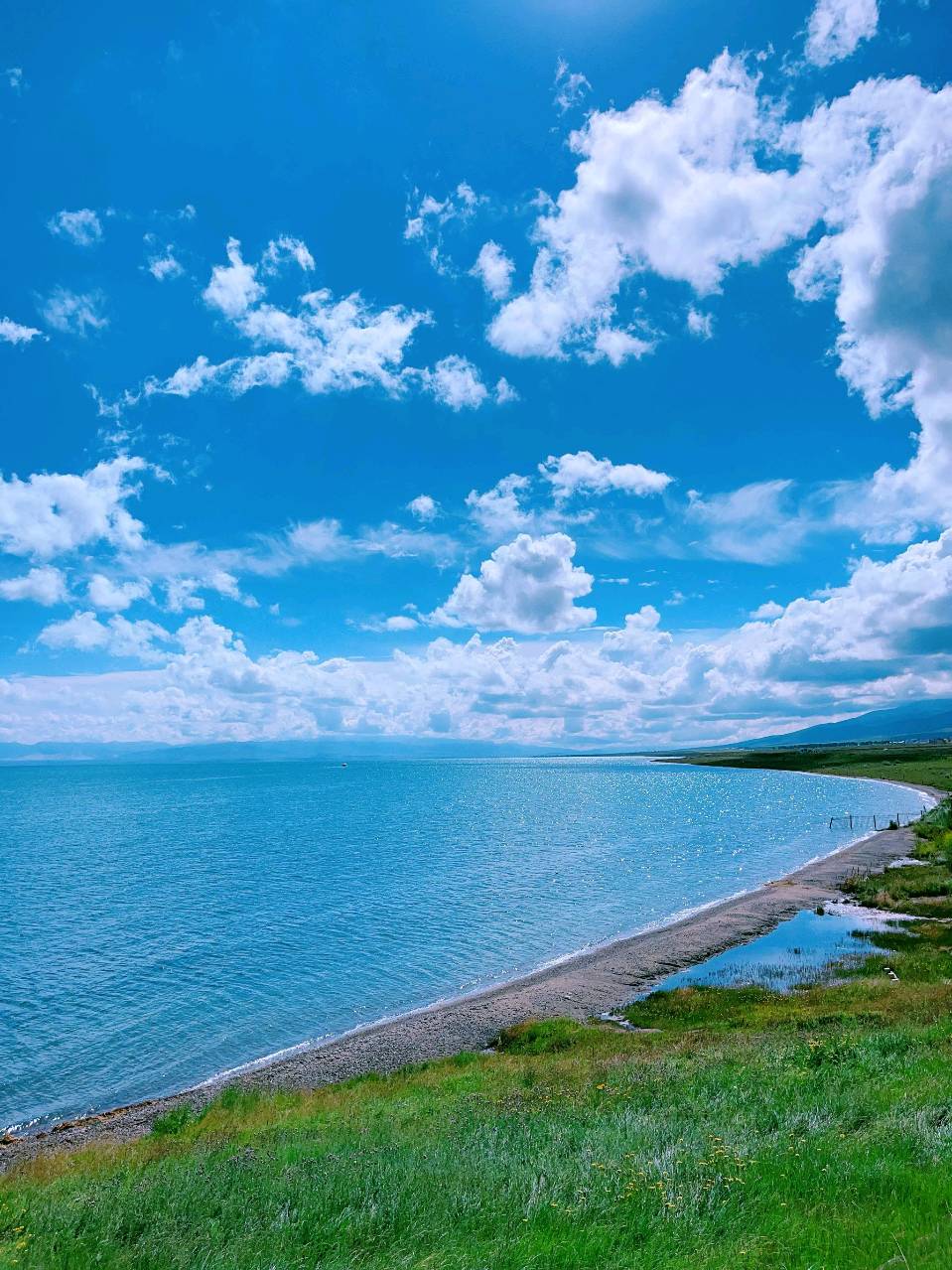 东方书剑的《谢池春・青海湖观景台放眸》