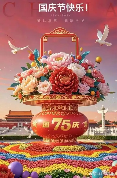［佳作欣赏］喜迎国庆//文/侯鸽（图2）