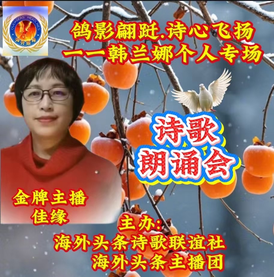 海外头条：佳缘朗诵《凝望》（外一首）祝《鸽影翩跹·诗心飞扬》韩兰娜个人专场诗歌朗诵会圆满成功！（图9）