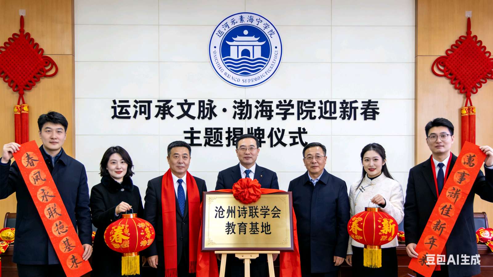 特刊：沧州市诗联学会“运河承文脉•渤海学院迎新春”诗联 中华诗经阁六位诗人衷心祝贺！（图2）