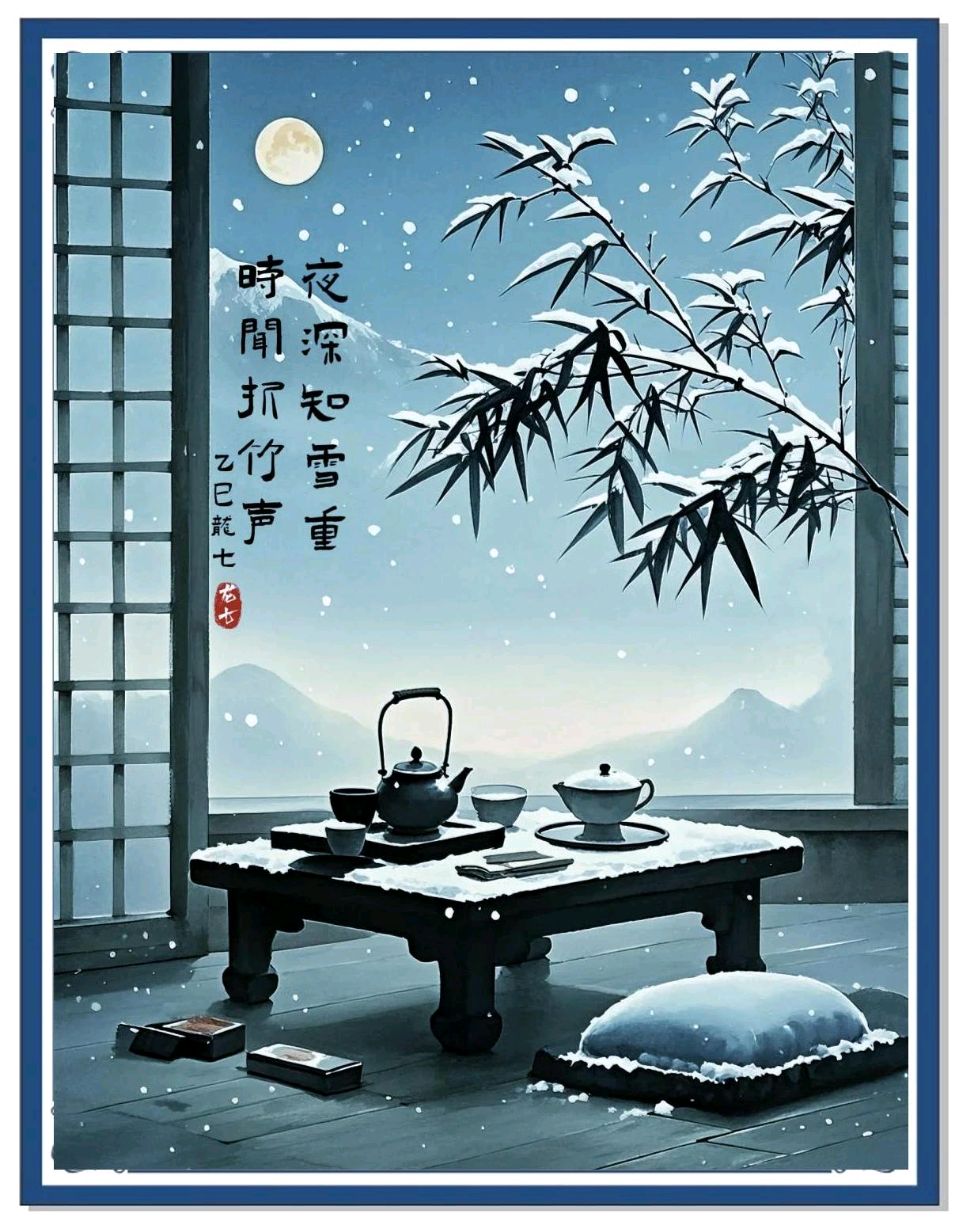 中华红旗国际诗社~北京头条~雪夜相思·作者/雨下罗加·主播/柔荑（图5）