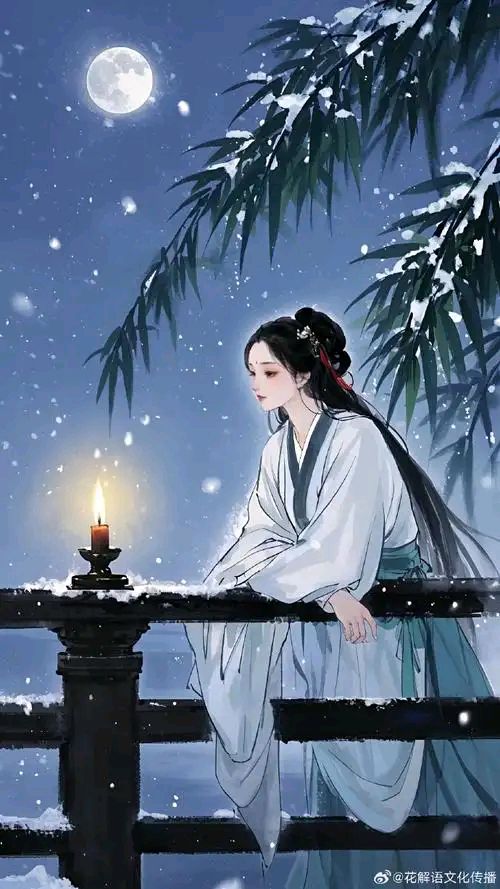 中华红旗国际诗社~北京头条~雪夜相思·作者/雨下罗加·主播/柔荑（图7）