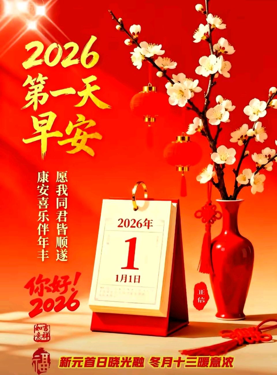 喜迎新年（文/邹晓华）/丙午元旦（文/冯清明）/元旦随句（文/许碧霞）/元旦抒怀（文/王泓）/节日祝福（文/晏斯林）/庆新年（文/方立新）……莲叶之珠文学社