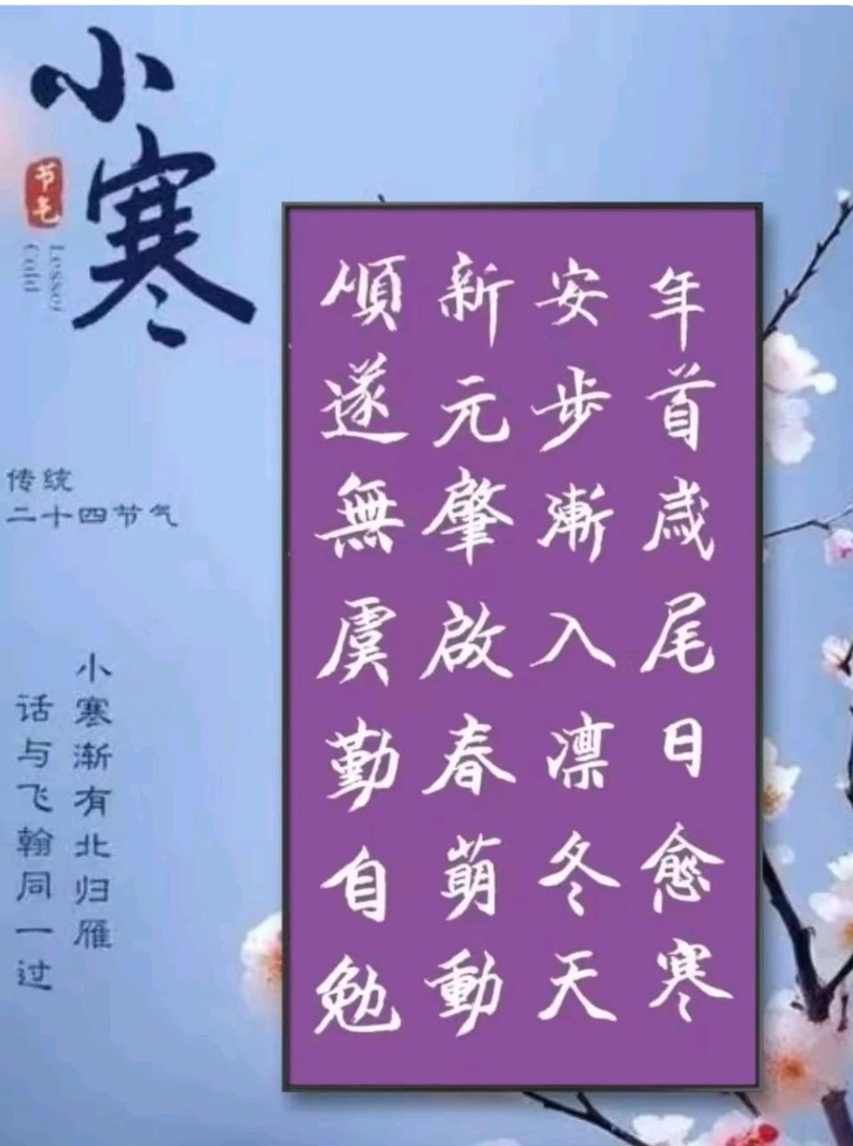 “小寒”诗吟书作（图9）