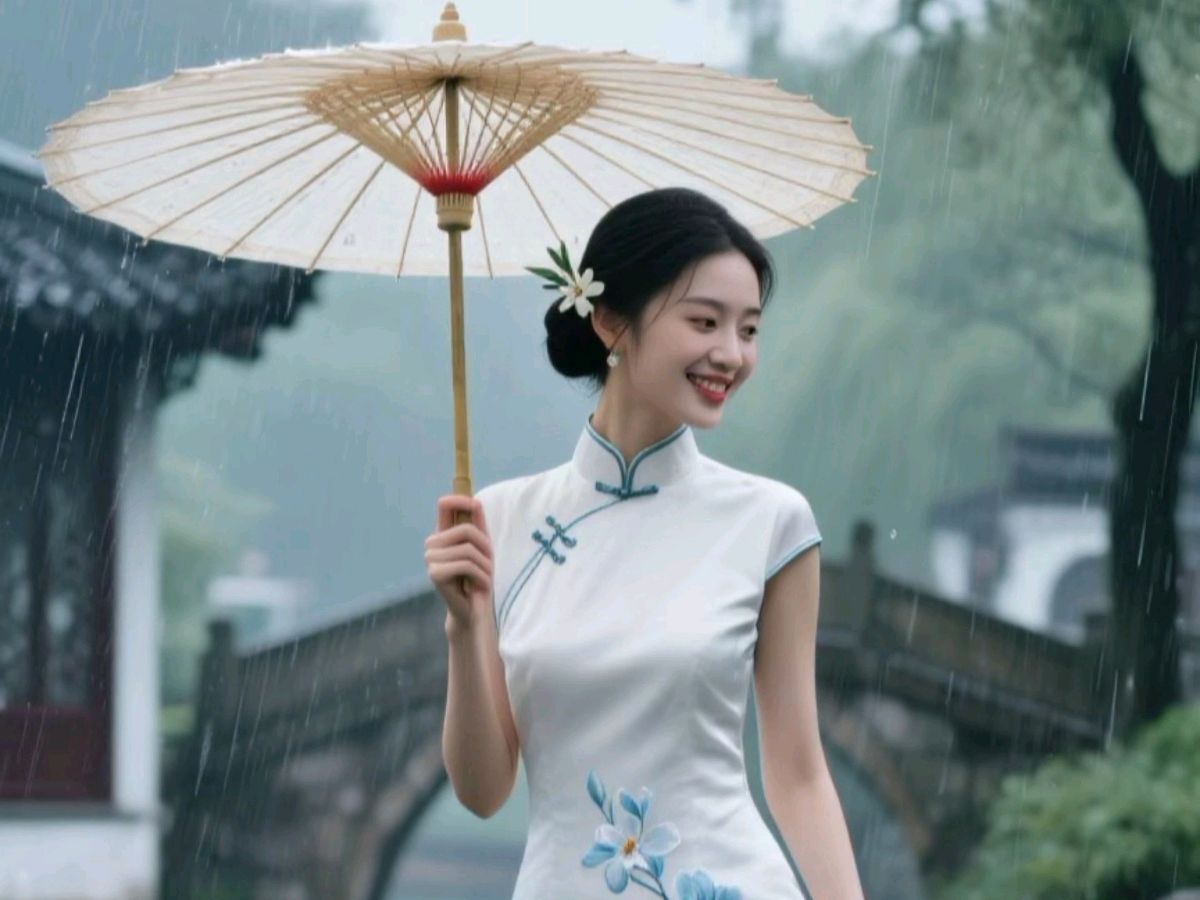 请欣赏‖九州联盟诗苑26位优秀主播同题诵《油纸伞下的水墨江南》作者：杯水情歌（图41）