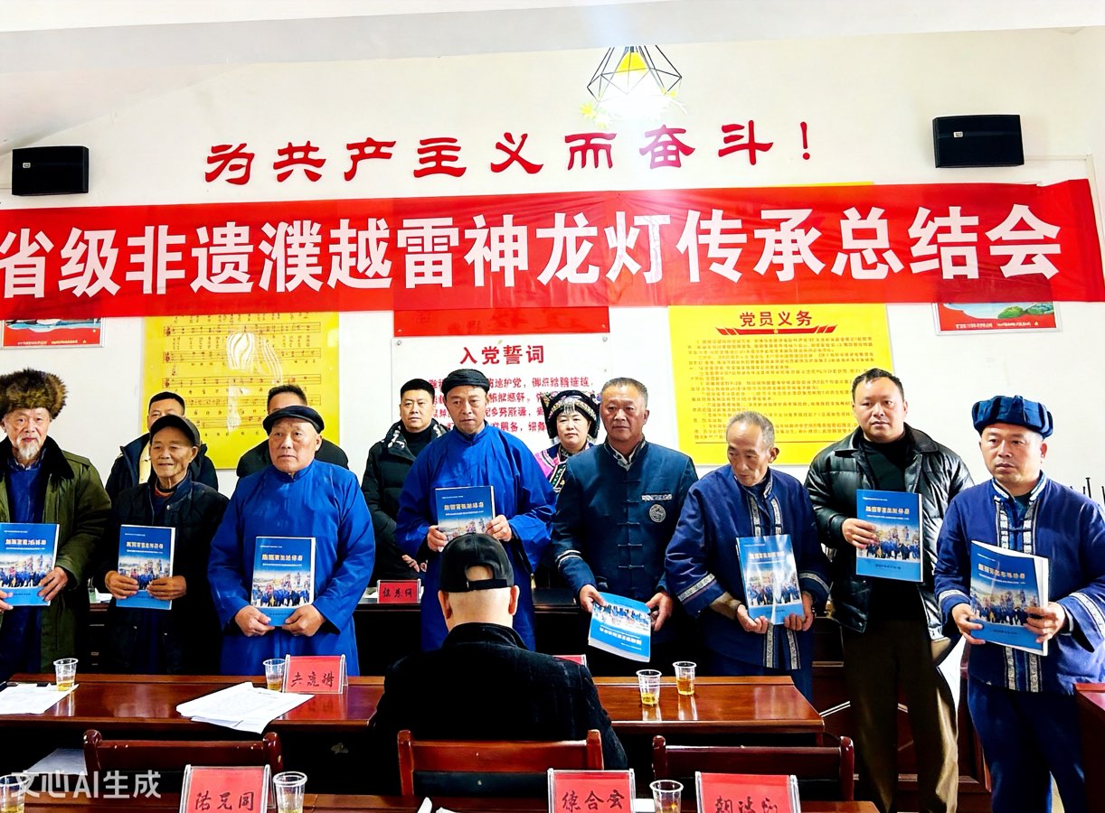 龙腾盛世，非遗新篇——乌当区新堡布依族乡濮越雷神龙灯非遗展馆挂牌仪式暨传承工作总结会昨日举行（图10）