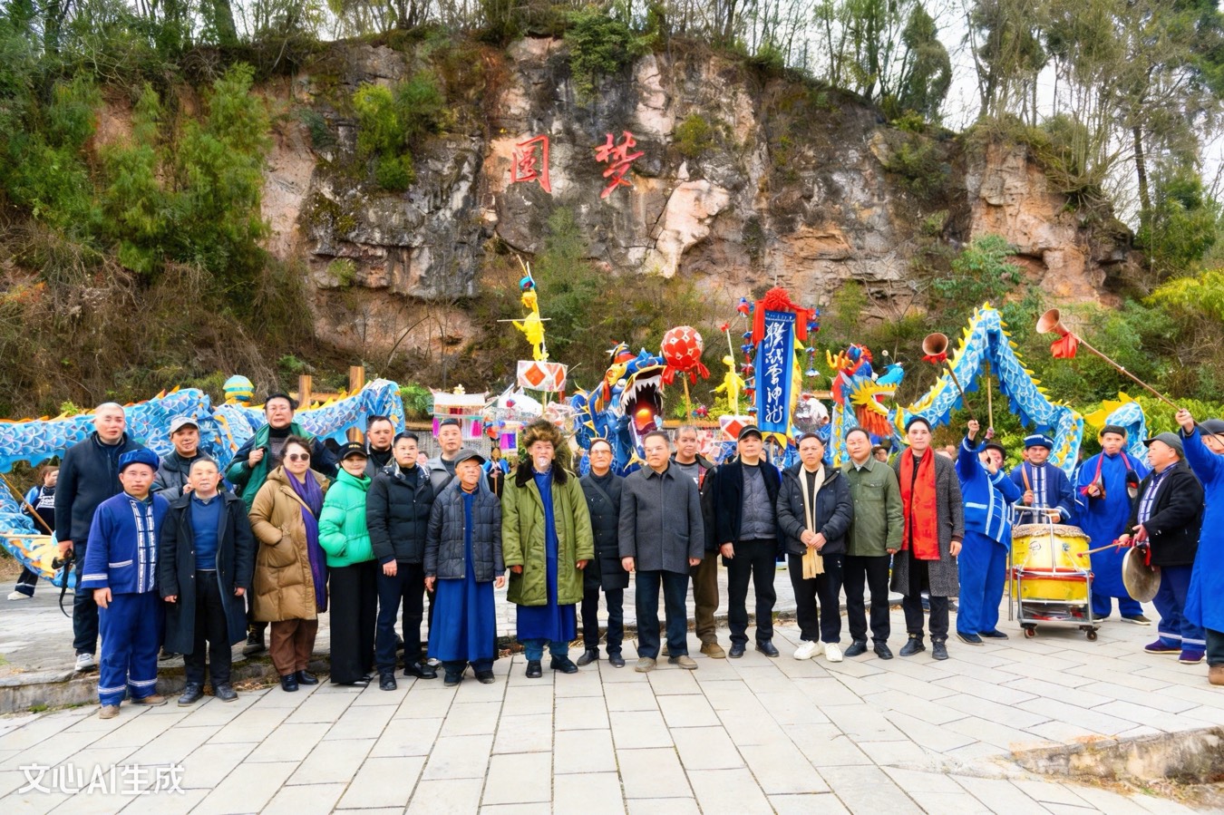 龙腾盛世，非遗新篇——乌当区新堡布依族乡濮越雷神龙灯非遗展馆挂牌仪式暨传承工作总结会昨日举行（图21）