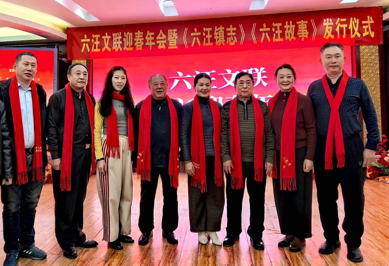 贺六汪文联迎春年会暨《六汪镇志》《六汪故事》发行诗会(图7)
